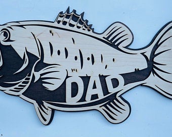 Bass Father's Day Sign-Dad-Grandpa-Papa-Uncle-Custom, Father's Day